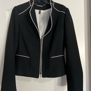 WHBM Black with White Piping - Size 10